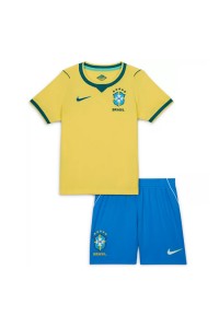Brasilia Jalkapallovaatteet Lasten Kotipeliasu MM-kisat 2026 Lyhythihainen (+ Lyhyet housut)